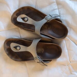 Pewter Birkenstock Giza Sandals